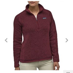 Patagonia better sweater burgundy 1/4 zip